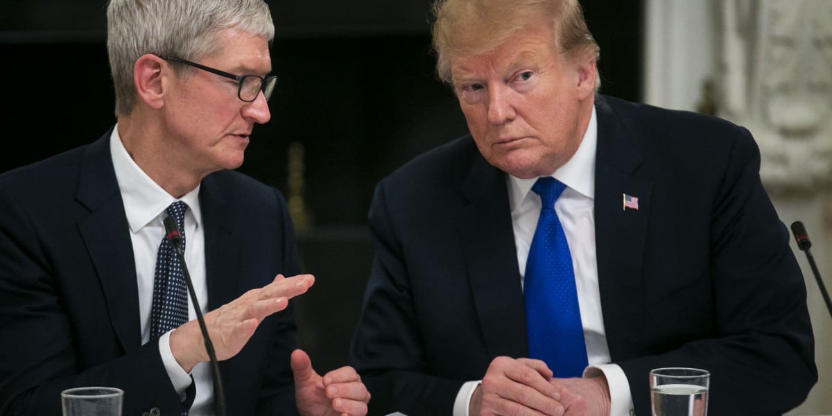 Trade Tariffs Take Center Stage as Trump and Tim Cook Meet at an Apple Factory