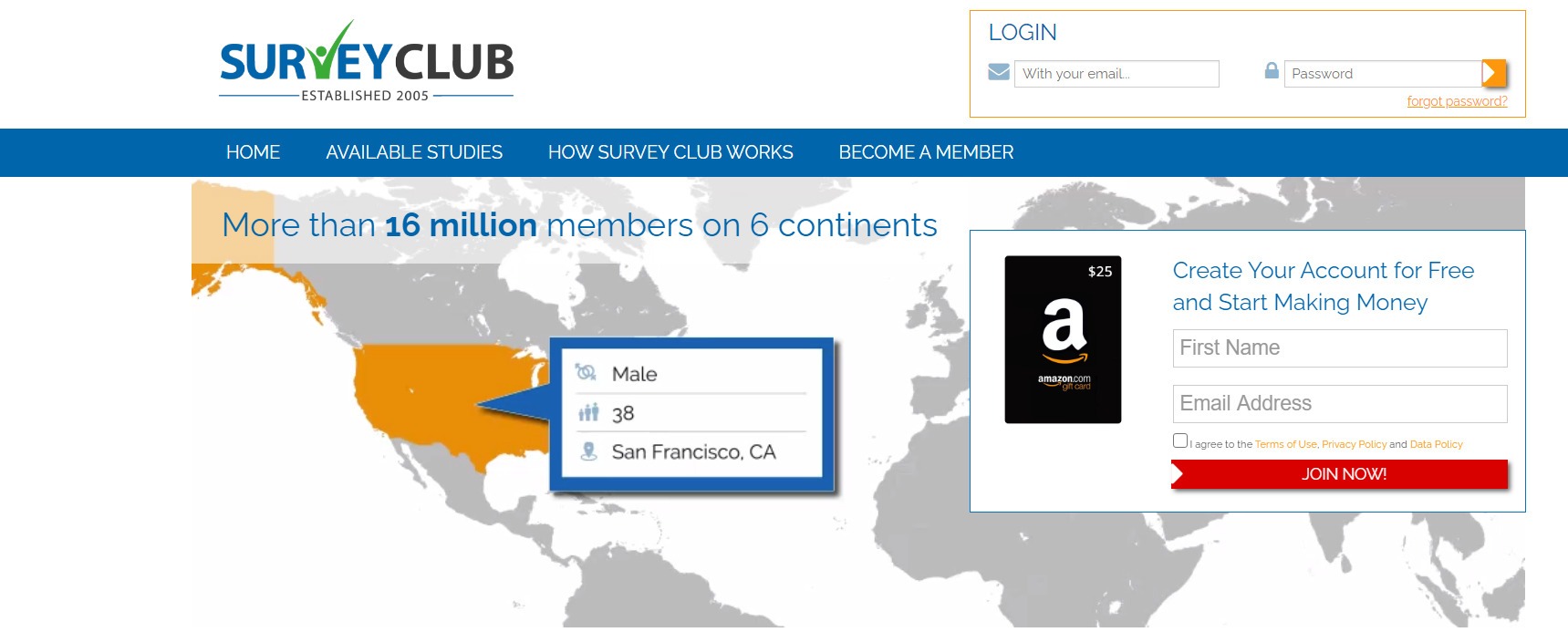 survey club homepage