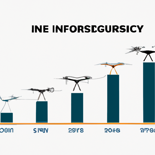 1. A graph showing the growth of the drone industry over the years.