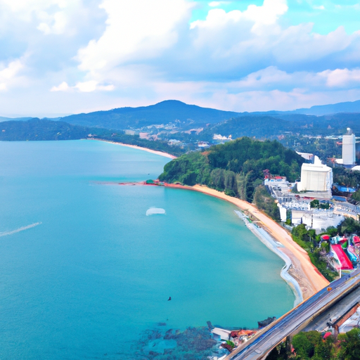 1. An aerial view of Phuket's beautiful beaches and hotels