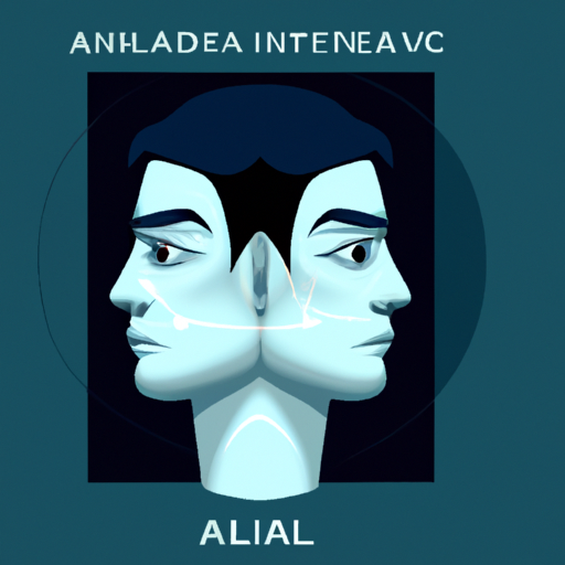1. An illustration depicting AI as a two-faced phenomenon, showing its beneficial and harmful aspects.